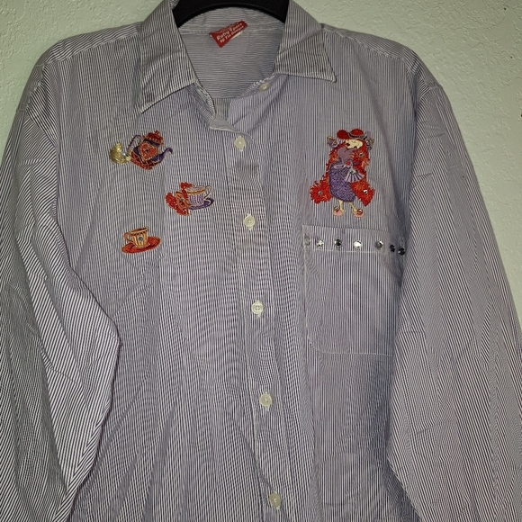 Vintage Red Hat Society By Tia Designs Ruby Elite Long Sleeve Shirt Sz XL - Picture 3 of 10